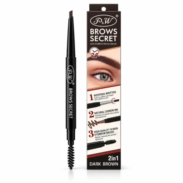 Lapiz de Cejas con Cepillo Color Chocolate Oscuro
